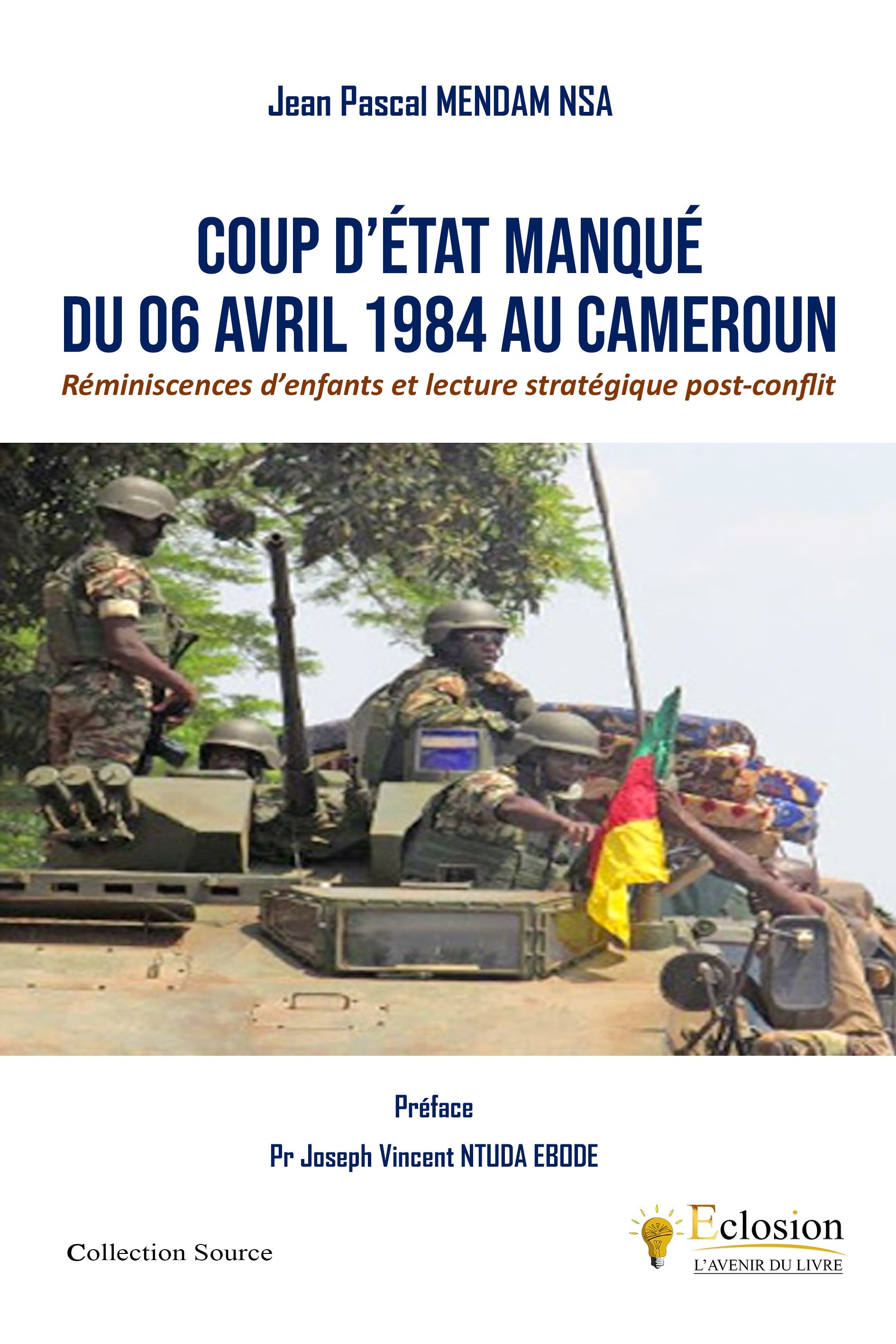 Couverture du livre sur le coup d’État manqué de 1984 au Cameroun – témoignages et analyse politique