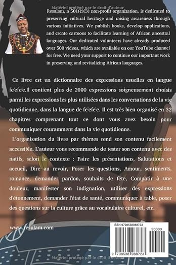 Guide trilingue Français–Anglais–Fe’efe’e – 2000 expressions pratiques