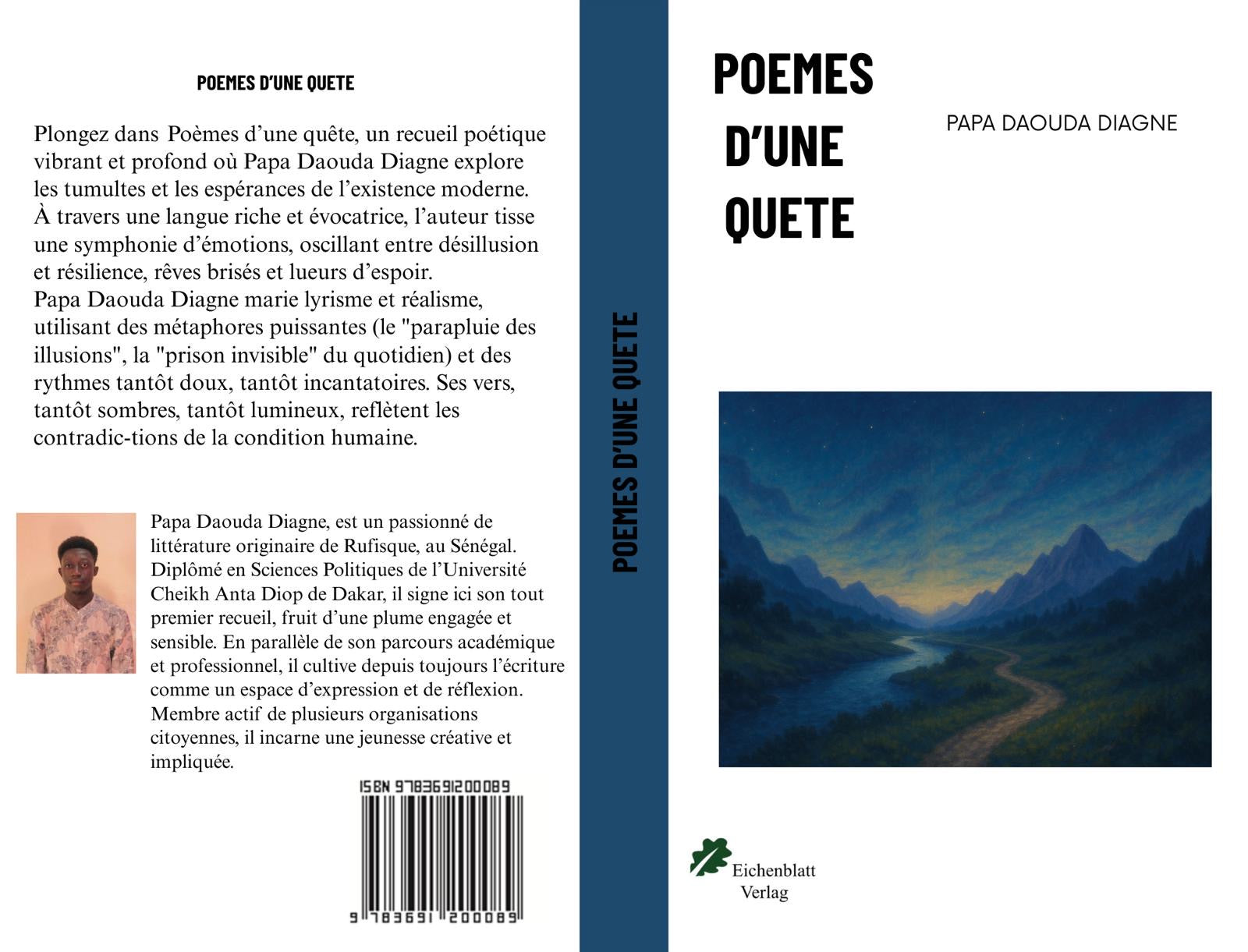 Couverture du recueil Poèmes d’une quête – poésie panafricaine par Daouda Diagne